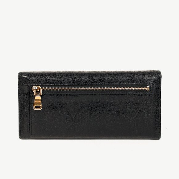 Miu Miu Black Madras Leather Long Wallet - Picture 4 of 12